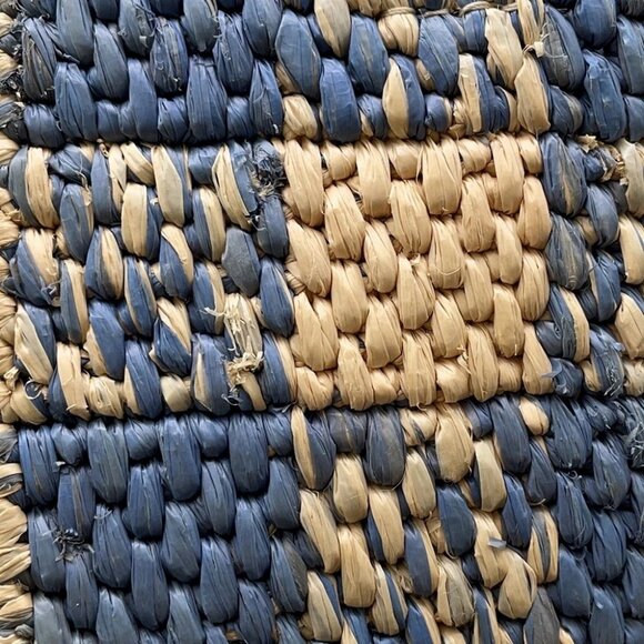 LOEWE Loewe Font Tote Size Small Raffia Natural/Light Blue ALF1B59X16 - Picture 5 of 13